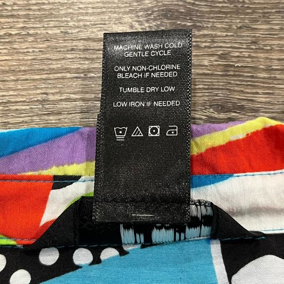 Ali Miles Abstract Button Up Top Size PL Artsy Quirky Art Teacher Creative - Picture 9 of 15